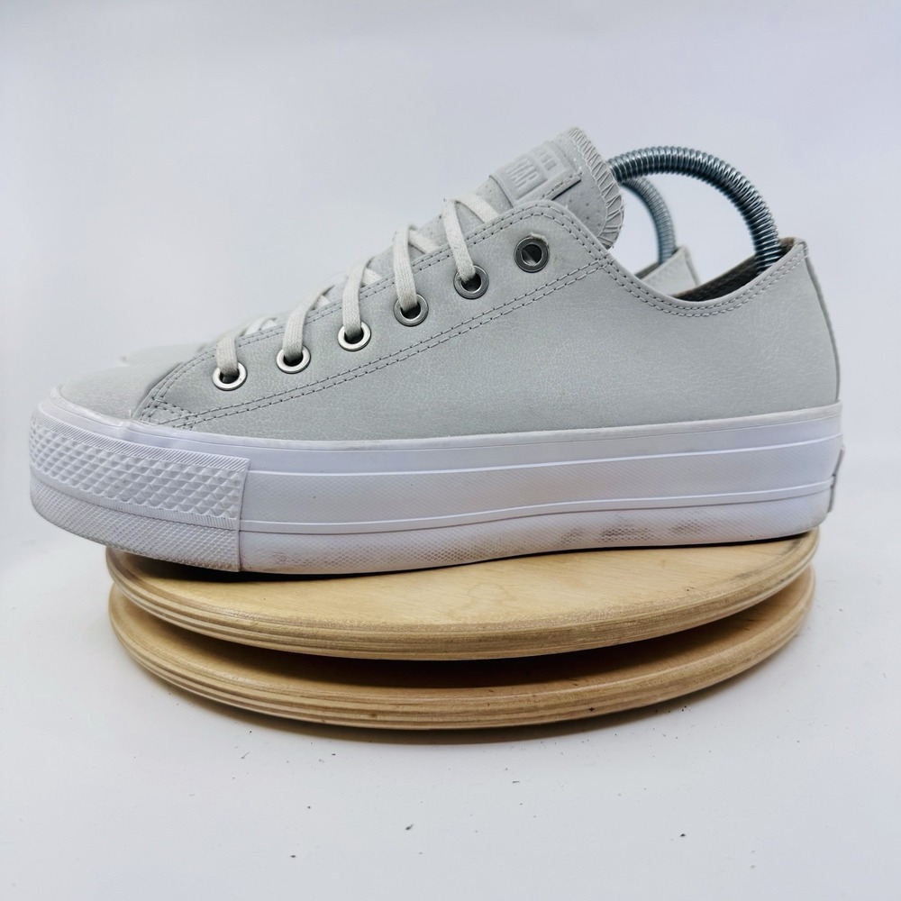 Converse Chuck Taylor All Star Lift Ox Womens 9 Gray Platform Sneakers 569104C